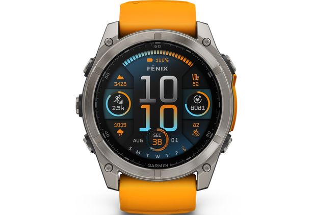 Smartwatch Garmin Fenix 8 51mm - Sapphire, Titanium with Spark Orange/Graphite Silicone Band